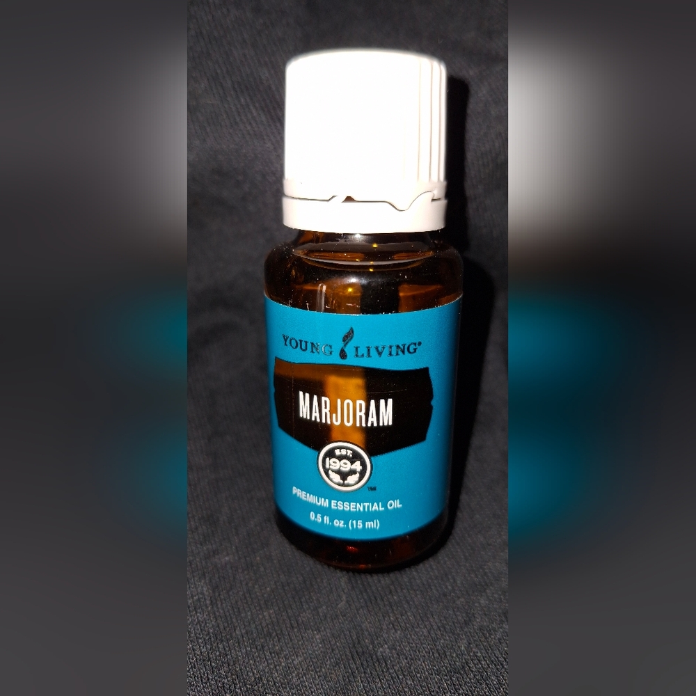 Young Living Marjoram Essential Oil - Blue and White
